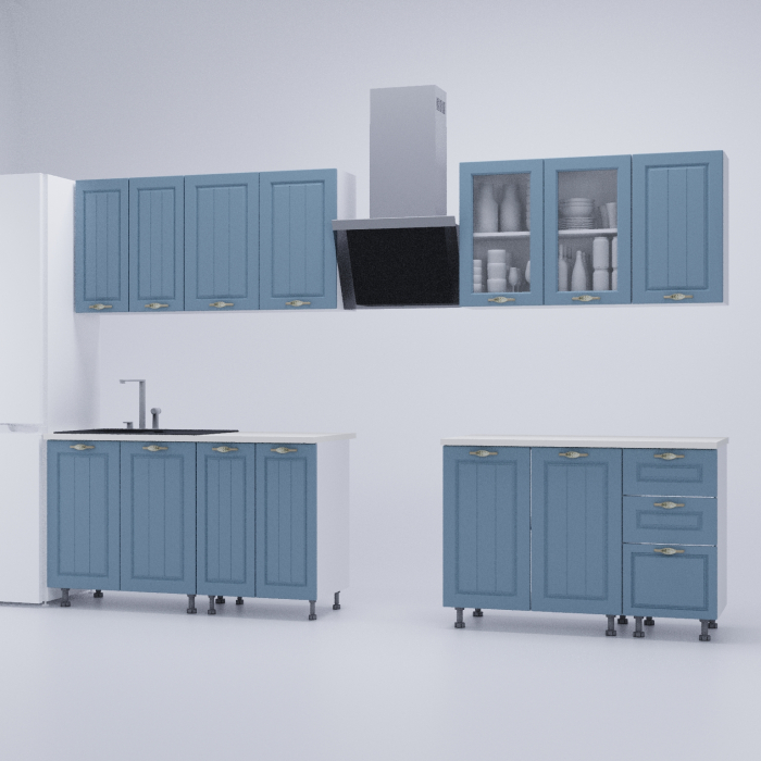 Bucatarie Provence MDF 2.6m Bleu [4]