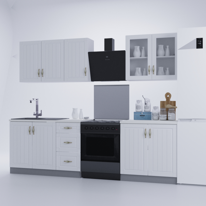 Bucatarie Provence MDF 2.0m Alb [2]