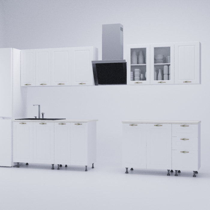 Bucatarie Provence MDF 2.6m Alb [2]