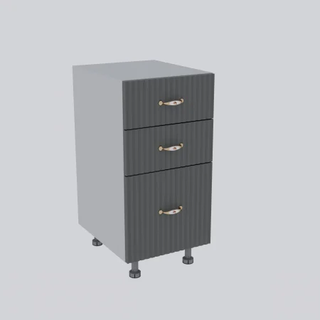 Bucatarie Opera MDF 2.6m Alb&Gri Cenusiu [11]