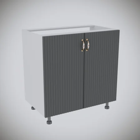 Bucatarie Opera MDF 2.6m Alb&Gri Cenusiu [8]