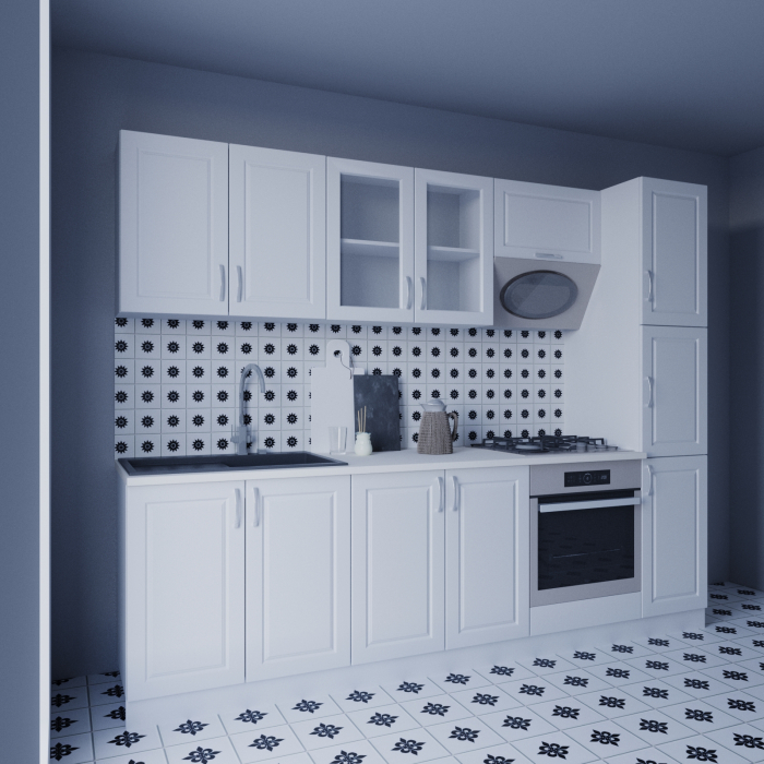 Bucatarie Silvia MDF 2.6m Alb [2]