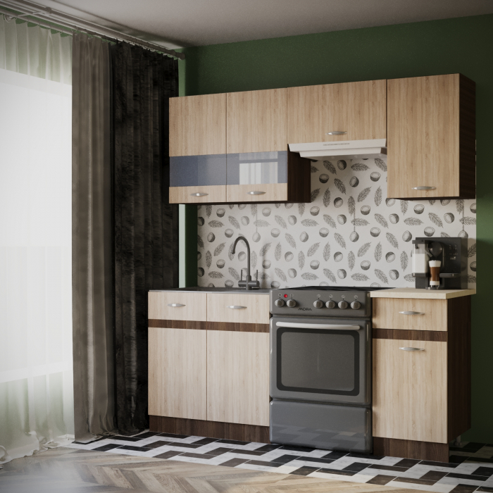 Bucatarie Monica 1.8m Wenge&Sonoma [2]