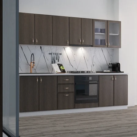Bucatarie Belize  MDF 2.6 m Stejar Nocce [2]