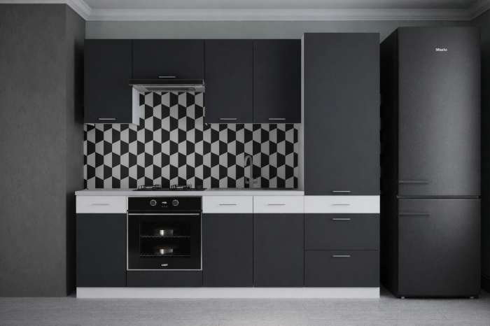 Bucatarie Nuria 2.4m Alb&Antracit [2]