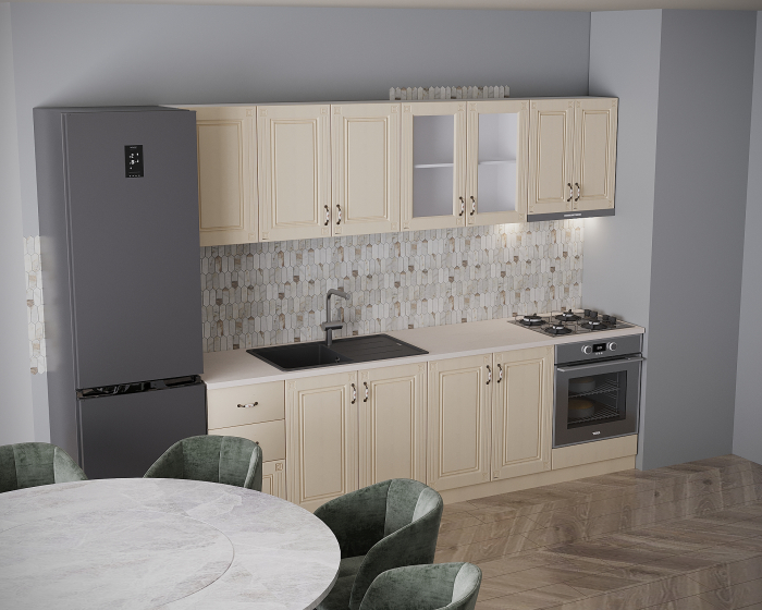 Bucatarie Roma New MDF 2.6m Crem [3]