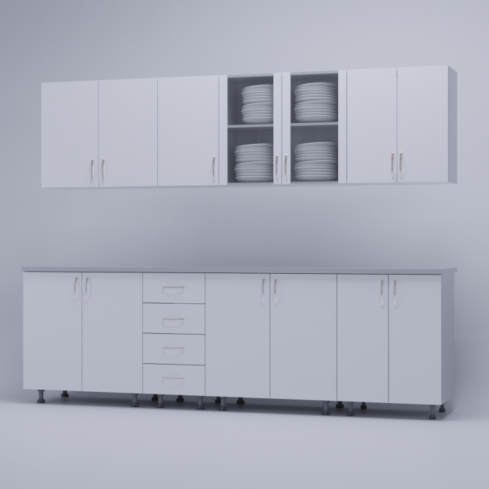 Bucatarie Boston 2.6m Alb [4]