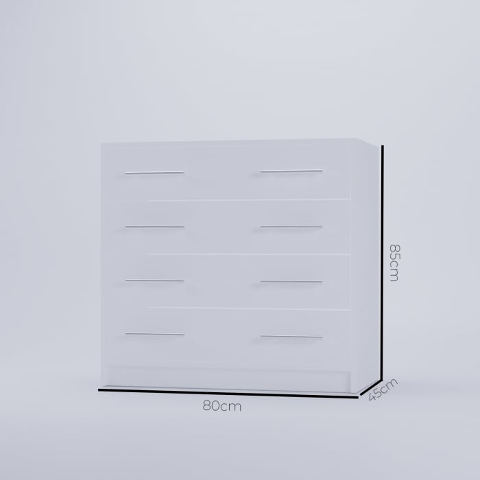 Comoda MS 04 Alb 80x45x85 cm [4]