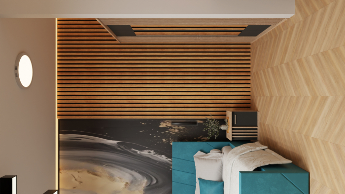 Dormitor Dallas Cu Pat Tony Tapitat Turcoaz [4]