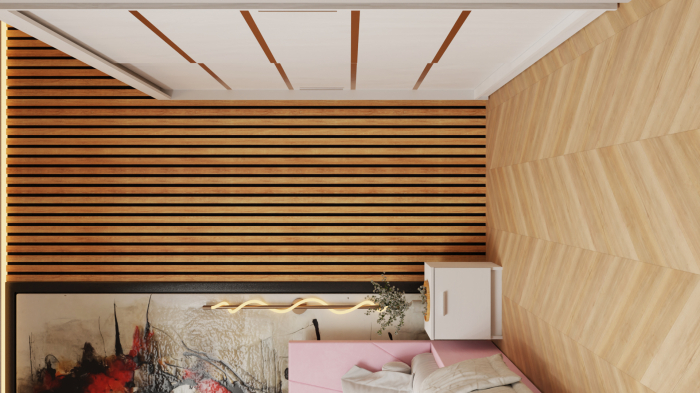 Dormitor Tony Tapitat Stofa Roz cu dulap 200*200 usi glisante Alb, noptiere si comoda [4]