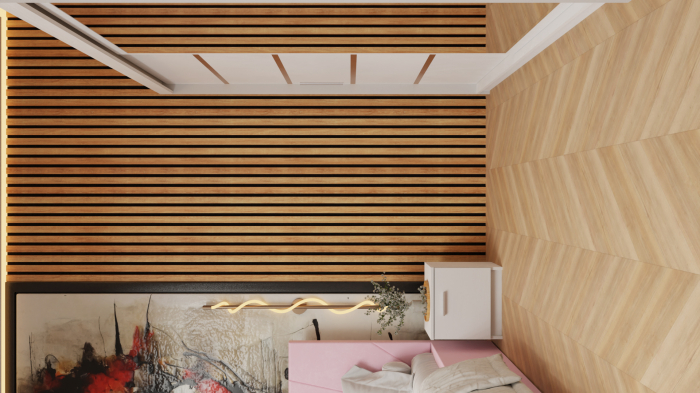 Dormitor Tony Tapitat Stofa Roz cu dulap 200*200 usi glisante Alb cu Oglinda, noptiere si comoda [4]