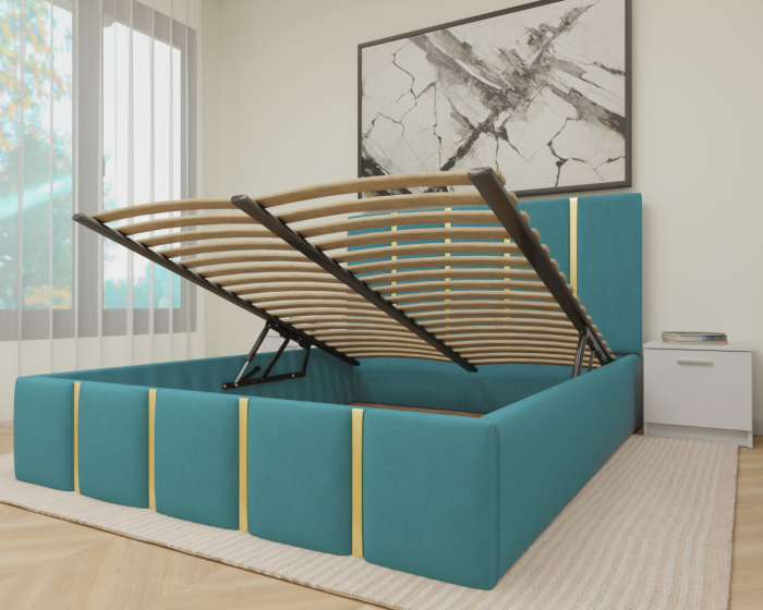 Dormitor MILANO Tapitat 2 usi Alb [2]