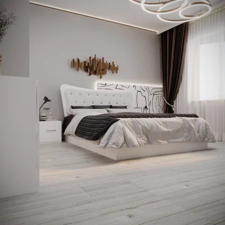 Dormitor Vista Tapitat 2 Usi Alb [4]