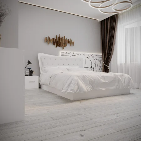 Dormitor Vista Tapitat  Alb 3 usi [4]