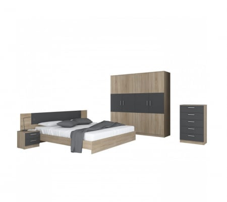Dormitor Vegas Sonoma&Gri Antracit [2]