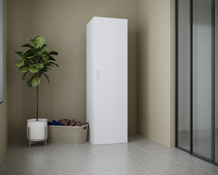 Dulap depozitare baie 54 x 194 x 54 cm Alb [3]