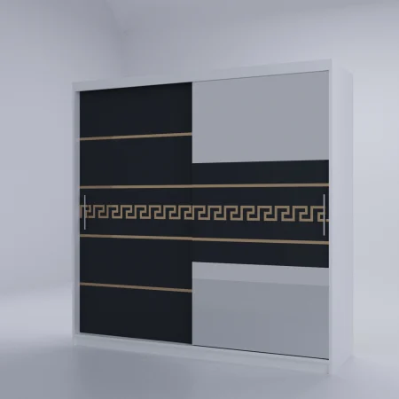 Dulap Venus Gold cu Oglinda Alb&Antracit 200*200 [3]
