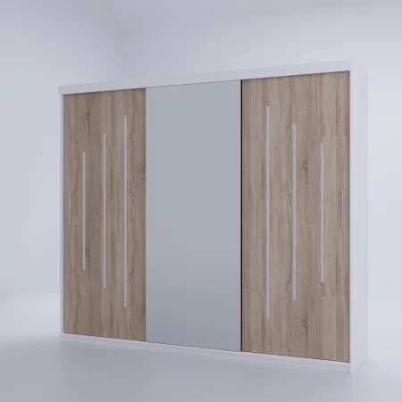 Dulap Venus Space 230*200 Cu Oglinda Alb&Sonoma [4]