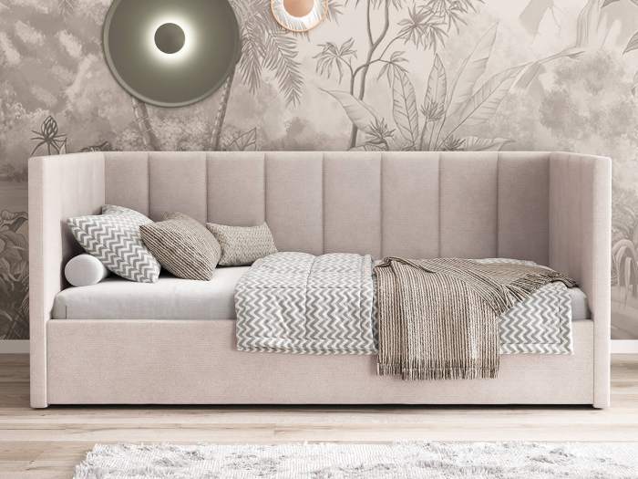 Pat tapitat LOLA cu Somiera Rabatabilă [3]