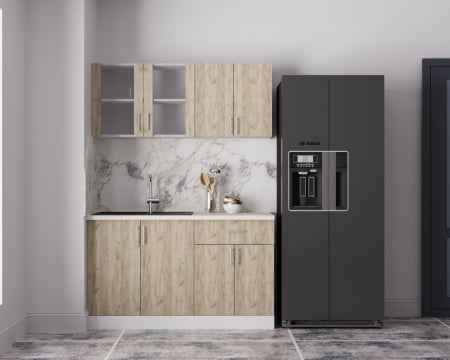 Mobilier Bucatarie - Bucatarie Dana 1.4M Sonoma/Alb