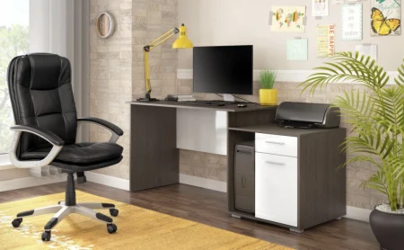 Mobilier Birou - Birou Office Wenge&Alb