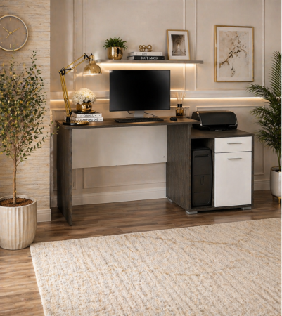 Mobilier Birou - Birou Office Wenge&Alb