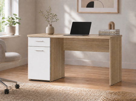 Mobilier Birou - Birou SKM 1 Sonoma&Alb