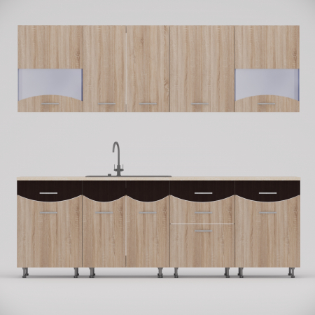 Bucatarie Diana 2.6m Wenge&Sonoma [1]