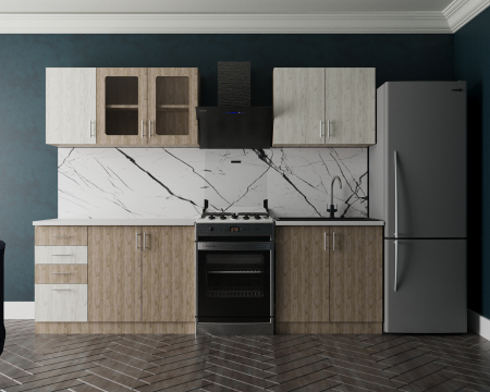 Bucatarie Compact 2.0 m Stejar K001+K002 [1]