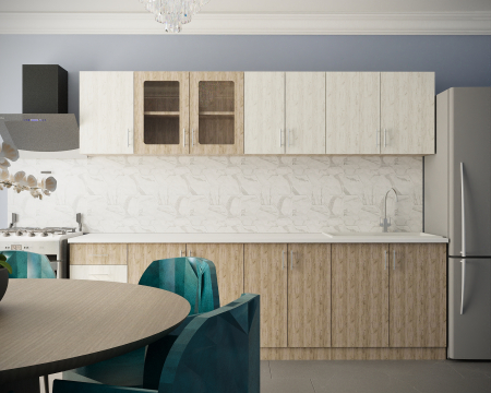 Bucatarii Clasice - Bucatarie Compact 2.6 m Stejar K001+K002