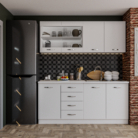 Mobilier Bucatarie - Bucatarie Karina 2.2 PAL Alb