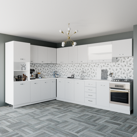 Mobilier Bucatarie - Bucatarie Karina Colt Alb