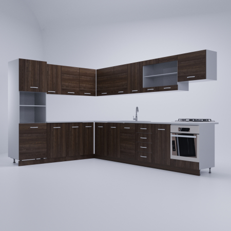 Bucatarie Karina Colt Wenge&Alb [2]