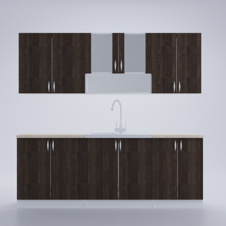 Bucatarie Nataly 2.2m Alb&Wenge [1]