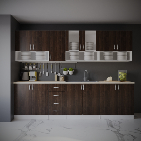 Bucatarii Clasice - Bucatarie Nataly 2.8m Alb&Wenge