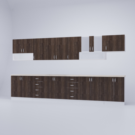 Bucatarie Nataly 3.8m Alb&Wenge [3]