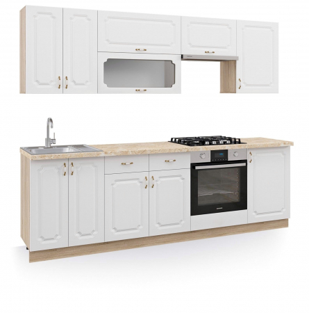 Mobilier Bucatarie - Bucatarie Dona MDF 2.5m Alb