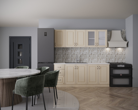 Bucatarii Crem - Bucatarie Roma MDF 2.0m Crem