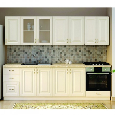 Bucatarie Roma New MDF 2.6m Crem Toate Bucatariile - Bucatarie Roma New MDF 2.6m Crem