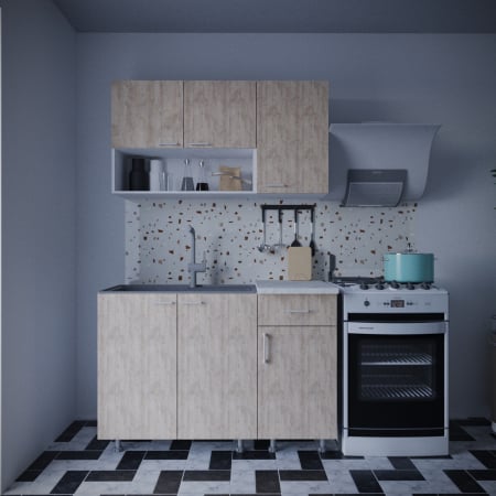 Mobilier Bucatarie - Bucatarie Paula PAL 1.2m Sonoma&Alb