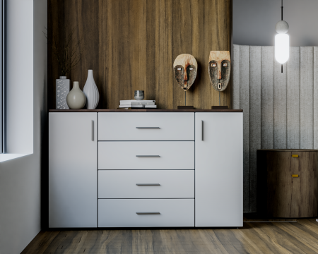 Mobilier Hol - Comoda Villy Wenge&Alb