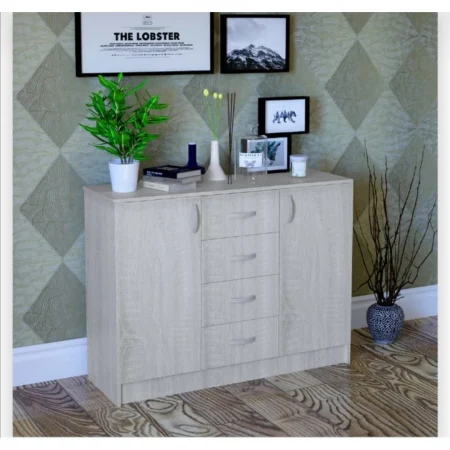 Comode Living - Comoda M03 dormitor si hol, Ideal Mobila, culoare Stejar inchis/Stejar deschis