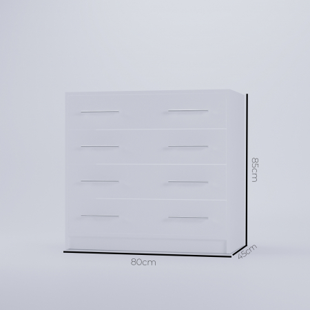 Comoda MS 04 Alb 80x45x85 cm [3]