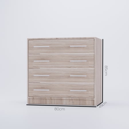 Comoda MS 04 Sonoma 80x45x85 cm [3]