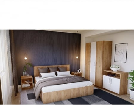 Mobila Dormitor - Dormitor: Aura Sonoma&Alb