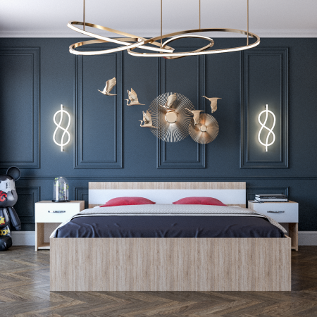 Mobilier Dormitor - Dormitor Torino Sonoma&Alb