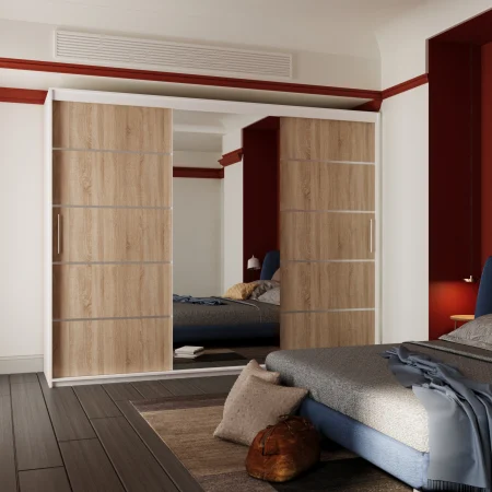 Dressing Nordis cu Oglinda Sonoma&Alb [1]