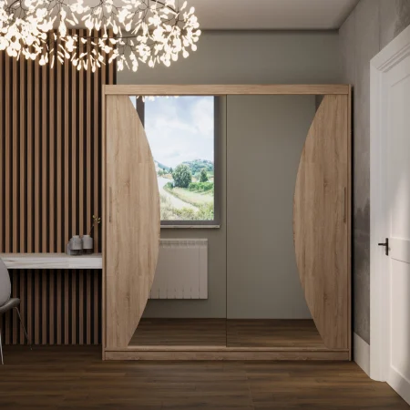 Mobilier Dormitor - Dressing Hera cu Oglinda Sonoma
