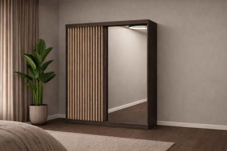 Dressinguri & Dulapuri - Dressing Riflaj 150x200 2 Usi cu Oglinda