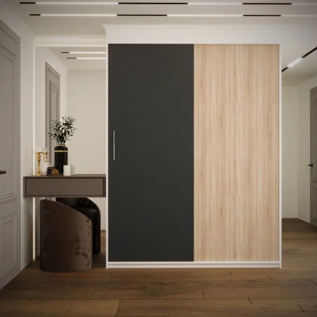 Mobilier Dormitor - Dulap Venus Alb&Gri&Sonoma